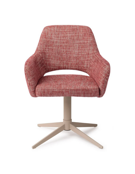 spisebordsstol med armlæn og drejefod stof moderne design drej drejefunktion