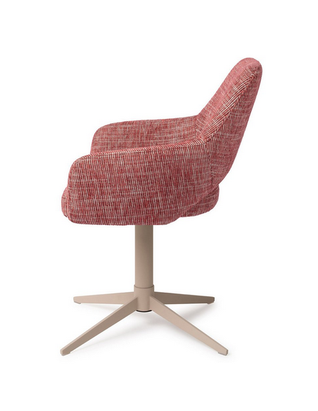 spisebordsstol med armlæn og drejefod stof moderne design drej drejefunktion