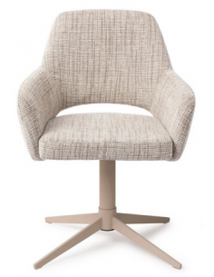 spisebordsstol med armlæn og drejefod stof moderne design drej drejefunktion