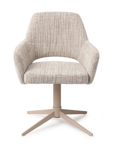 spisebordsstol med armlæn og drejefod stof moderne design drej drejefunktion