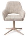 YANAI Spisebordsstol med drejefod i stål og polyester H83 cm - Beige/Meleret toffee