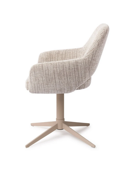 spisebordsstol med armlæn og drejefod stof moderne design drej drejefunktion