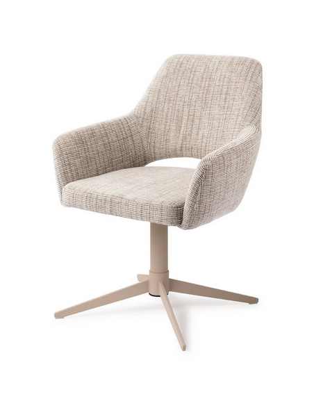 spisebordsstol med armlæn og drejefod stof moderne design drej drejefunktion