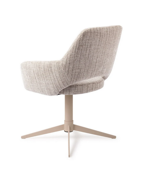 spisebordsstol med armlæn og drejefod stof moderne design drej drejefunktion