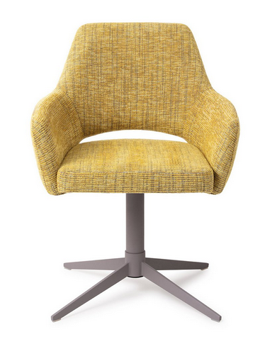 spisebordsstol med armlæn og drejefod stof moderne design drej drejefunktion