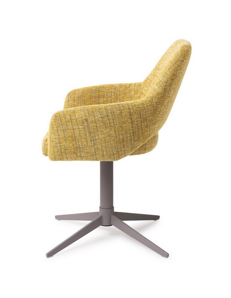 spisebordsstol med armlæn og drejefod stof moderne design drej drejefunktion