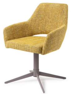 spisebordsstol med armlæn og drejefod stof moderne design drej drejefunktion 2