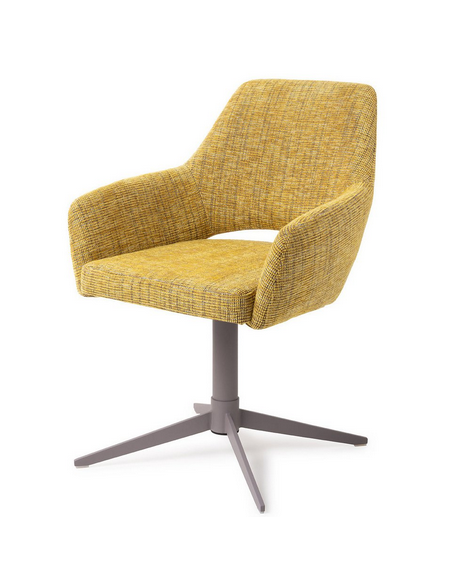 spisebordsstol med armlæn og drejefod stof moderne design drej drejefunktion