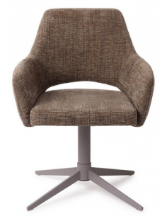 spisebordsstol med armlæn og drejefod stof moderne design drej drejefunktion