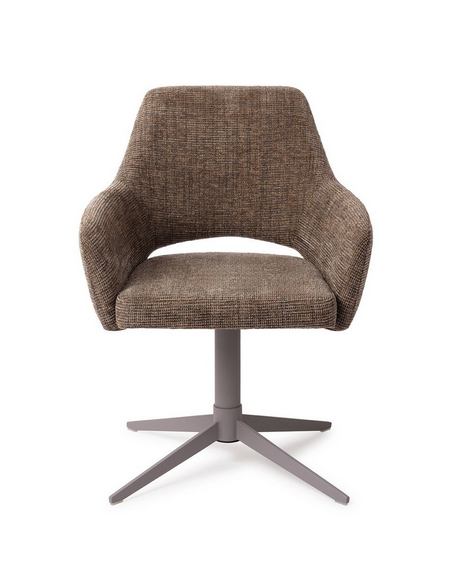 spisebordsstol med armlæn og drejefod stof moderne design drej drejefunktion