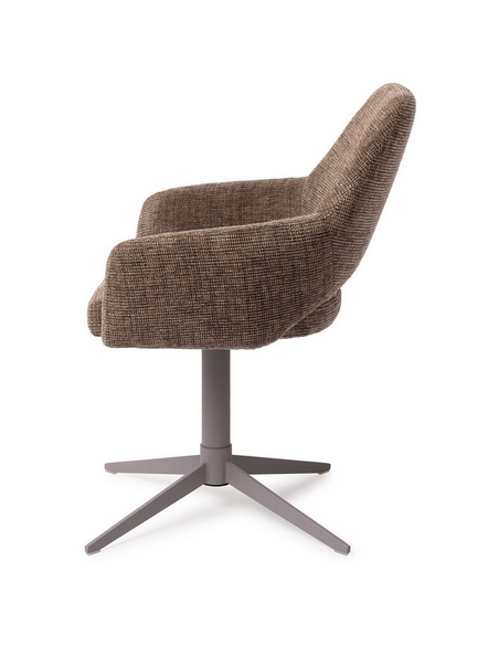 spisebordsstol med armlæn og drejefod stof moderne design drej drejefunktion