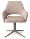 YANAI Spisebordsstol med drejefod i stål og polyester H83 cm - Grå/Greige