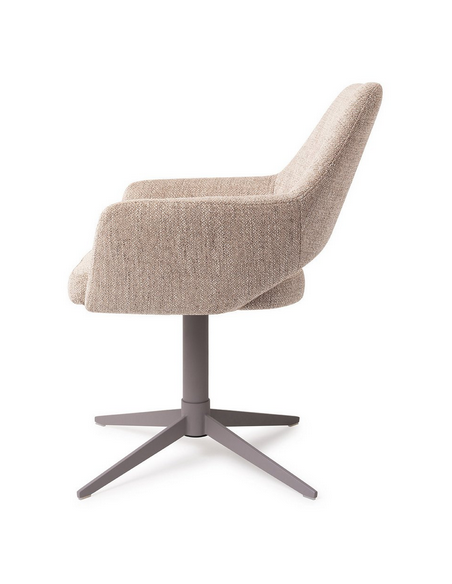 spisebordsstol med armlæn og drejefod stof moderne design drej drejefunktion