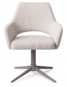 spisebordsstol med armlæn og drejefod stof moderne design drej drejefunktion