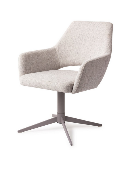 spisebordsstol med armlæn og drejefod stof moderne design drej drejefunktion