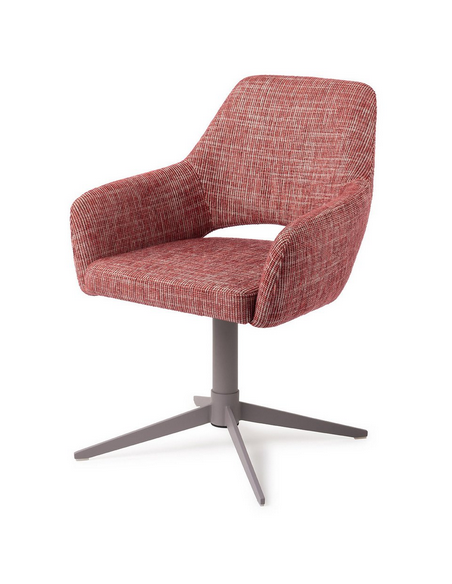 spisebordsstol med armlæn og drejefod stof moderne design drej drejefunktion