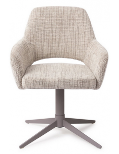 spisebordsstol med armlæn og drejefod stof moderne design drej drejefunktion