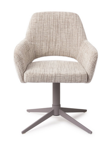 spisebordsstol med armlæn og drejefod stof moderne design drej drejefunktion
