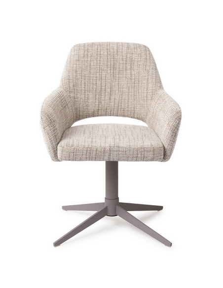 spisebordsstol med armlæn og drejefod stof moderne design drej drejefunktion