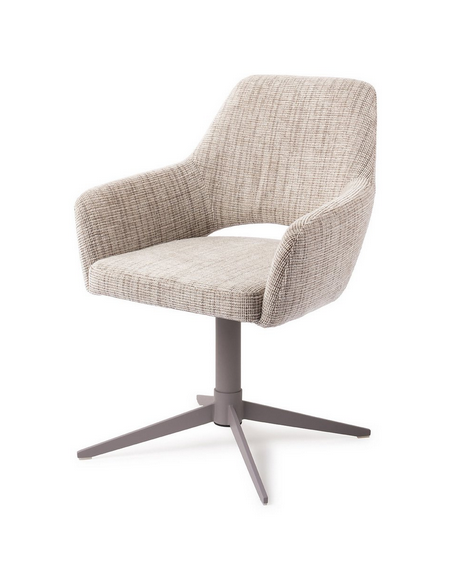 spisebordsstol med armlæn og drejefod stof moderne design drej drejefunktion