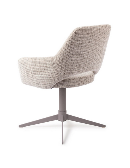 spisebordsstol med armlæn og drejefod stof moderne design drej drejefunktion