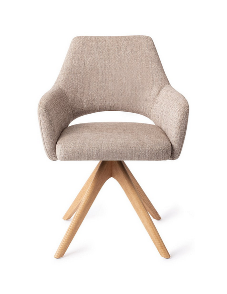 spisebordsstol med armlæn og drejefod stof moderne design drej drejefunktion eg træ egetræ