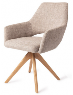 spisebordsstol med armlæn og drejefod stof moderne design drej drejefunktion eg træ egetræ 2