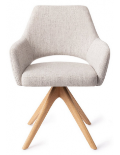 spisebordsstol med armlæn og drejefod stof moderne design drej drejefunktion eg træ egetræ