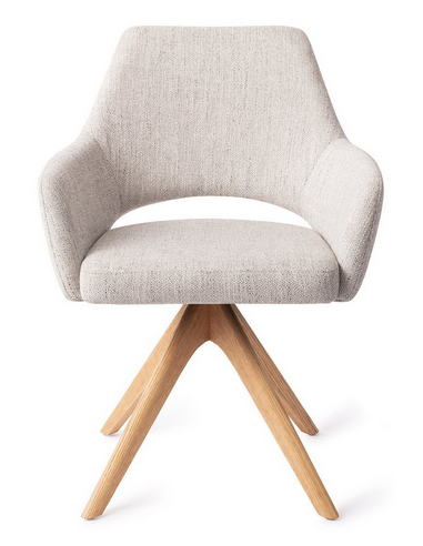 spisebordsstol med armlæn og drejefod stof moderne design drej drejefunktion eg træ egetræ