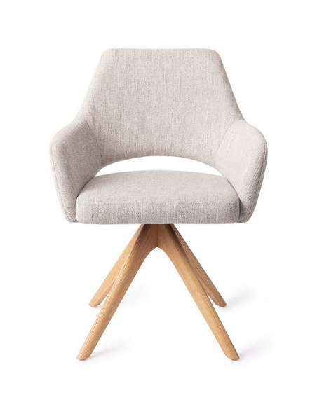 spisebordsstol med armlæn og drejefod stof moderne design drej drejefunktion eg træ egetræ