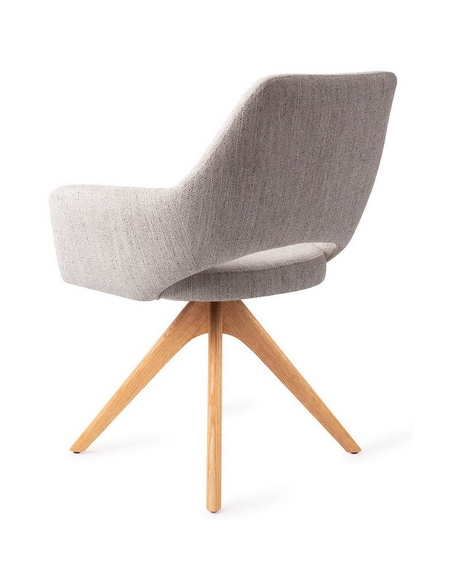 spisebordsstol med armlæn og drejefod stof moderne design drej drejefunktion eg træ egetræ