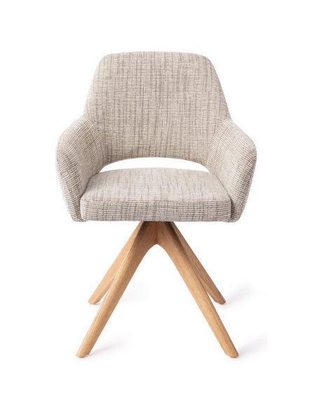 spisebordsstol med armlæn og drejefod stof moderne design drej drejefunktion eg træ egetræ