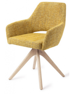 spisebordsstol med armlæn og drejefod stof moderne design drej drejefunktion eg træ egetræ 2