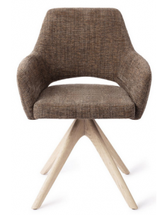 spisebordsstol med armlæn og drejefod stof moderne design drej drejefunktion eg træ egetræ