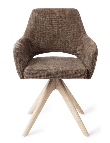 spisebordsstol med armlæn og drejefod stof moderne design drej drejefunktion eg træ egetræ