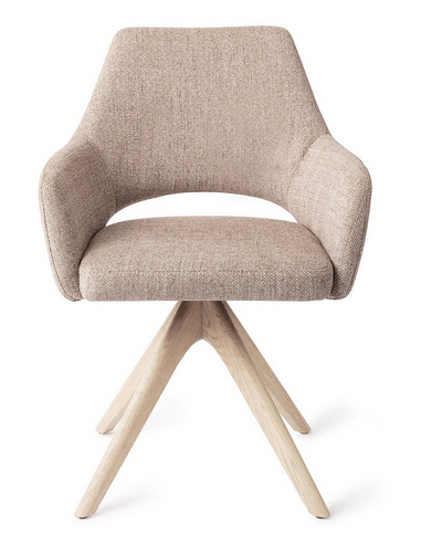 spisebordsstol med armlæn og drejefod stof moderne design drej drejefunktion eg træ egetræ