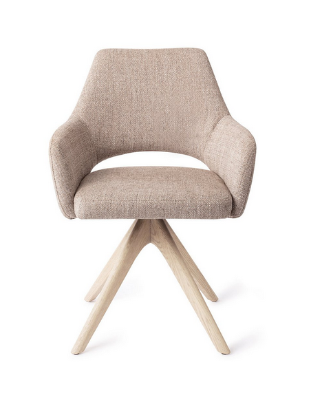 spisebordsstol med armlæn og drejefod stof moderne design drej drejefunktion eg træ egetræ