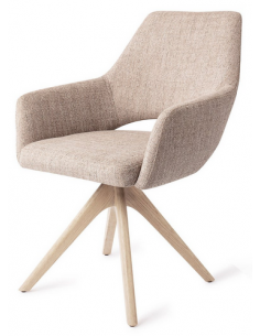 spisebordsstol med armlæn og drejefod stof moderne design drej drejefunktion eg træ egetræ 2