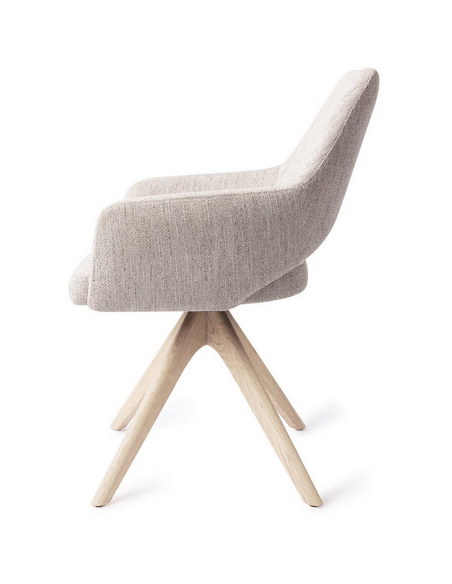 spisebordsstol med armlæn og drejefod stof moderne design drej drejefunktion eg træ egetræ