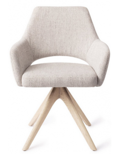 spisebordsstol med armlæn og drejefod stof moderne design drej drejefunktion eg træ egetræ