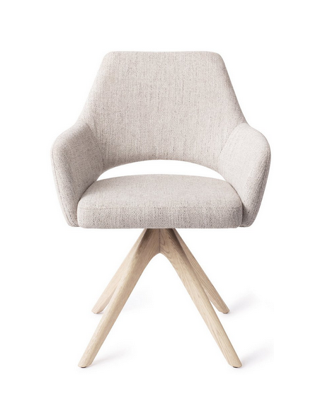 spisebordsstol med armlæn og drejefod stof moderne design drej drejefunktion eg træ egetræ