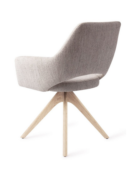 spisebordsstol med armlæn og drejefod stof moderne design drej drejefunktion eg træ egetræ