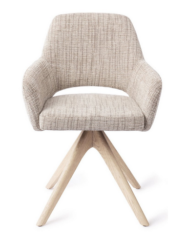 spisebordsstol med armlæn og drejefod stof moderne design drej drejefunktion eg træ egetræ