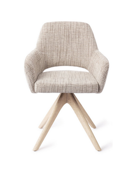 spisebordsstol med armlæn og drejefod stof moderne design drej drejefunktion eg træ egetræ