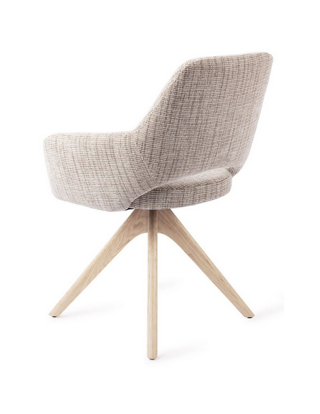 spisebordsstol med armlæn og drejefod stof moderne design drej drejefunktion eg træ egetræ