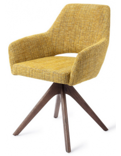 spisebordsstol med armlæn og drejefod stof moderne design drej drejefunktion eg træ egetræ 2