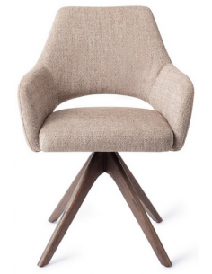 spisebordsstol med armlæn og drejefod stof moderne design drej drejefunktion eg træ egetræ