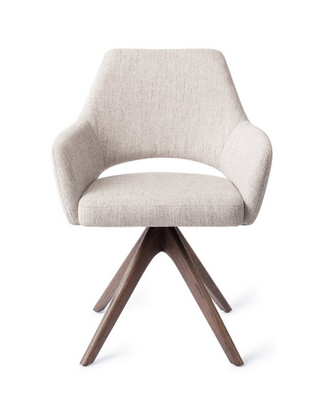 spisebordsstol med armlæn og drejefod stof moderne design drej drejefunktion eg træ egetræ