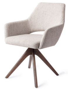 spisebordsstol med armlæn og drejefod stof moderne design drej drejefunktion eg træ egetræ 2