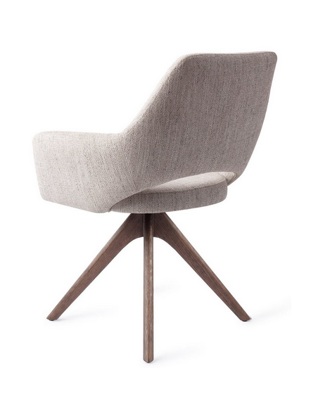 spisebordsstol med armlæn og drejefod stof moderne design drej drejefunktion eg træ egetræ